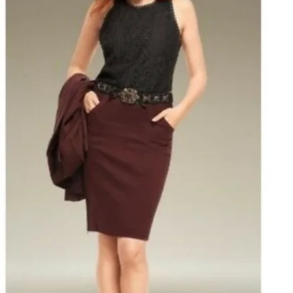 CAbi Boss brown pencil skirt, size 4